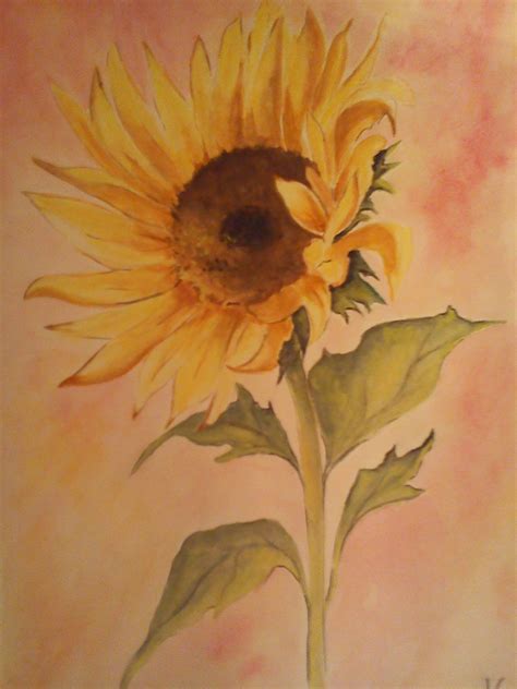 aquarelle tournesol | Painting, Painting & drawing, Art