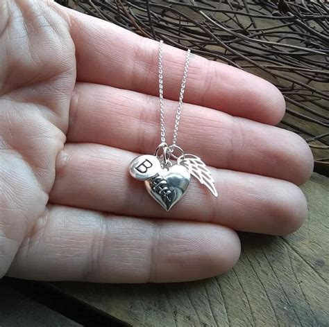 Mended Broken Heart Necklace Sterling Silver Angel Wing | Etsy