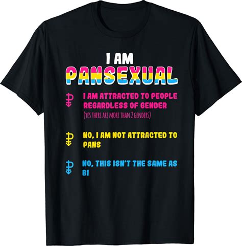 Amazon.com: I Am Pansexual Gender-Blind Unisex Pride Flag Pansexual Gift T-Shirt: Clothing