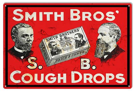 Smith Bros Cough Drops Reproduction Nostalgic Metal Sign 12x18 | Etsy