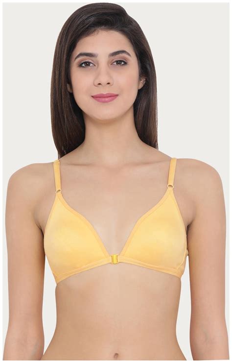 Buy Clovia Non Padded Cotton Plunge Bra - Yellow Online at Low Prices in India - Paytmmall.com