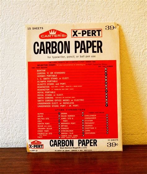 Carter's X-Pert Carbon Paper for Typewriter Pencil or