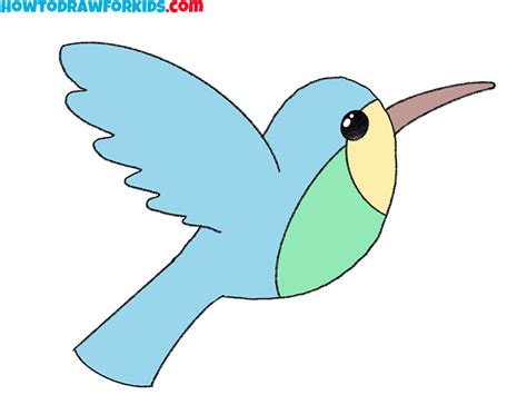 How to Draw a Hummingbird - Easy Drawing Tutorial For Kids