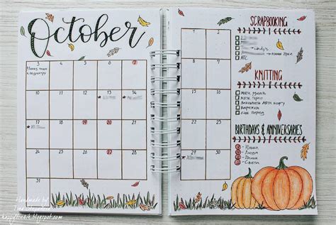 October Bullet Journal Spread Ideas — Sweet PlanIt