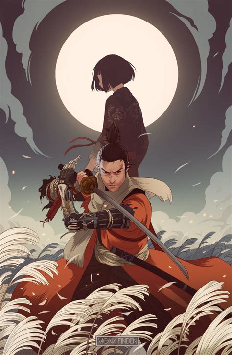 Sekiro Fan Art - Created by Mona Finden | Arte de samurai, Dibujos japoneses, Arte de videojuegos