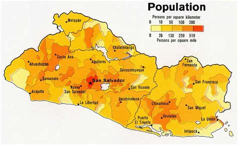 El Salvador Population Map