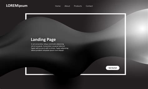 Black and white website landing page design 333285 Vector Art at Vecteezy