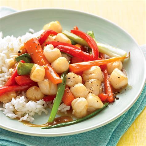 Bay Scallop Stir-Fry | Recipe | Scallop recipes, Shellfish recipes, Scallop recipes healthy