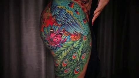 Cardi B back tattoo from top of back to middle of thigh | cardi B in love with tattoos - YouTube