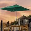 JOYESERY 6.5 ft. x 6.5 ft. LED Square Patio Market Umbrella with UPF50 ...