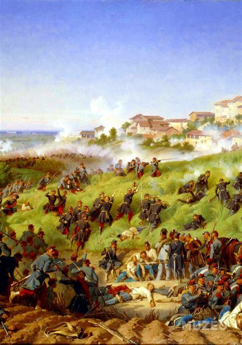 an image of a battle scene with men on horseback and soldiers in the foreground