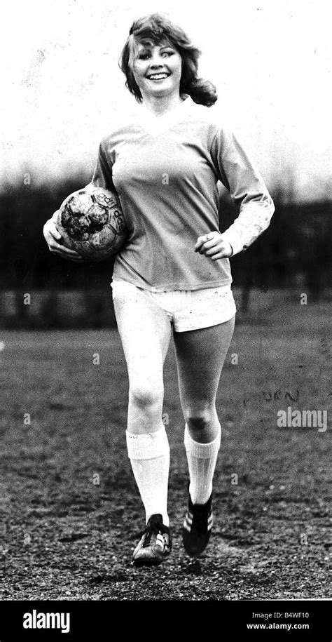 Dee Hepburn actress film Gregorys Girl football strip ball Stock Photo: 20229580 - Alamy