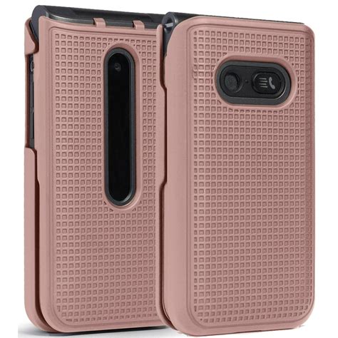 Case for LG Classic Flip, Nakedcellphone [Rose Gold Pink] Protective Snap-On Hard Shell Cover ...