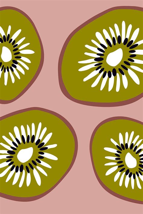 Sliced Kiwi Fruit Summer Pattern Design Art Print | Arte abstracto ...