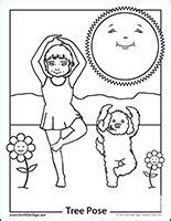 Kids Yoga Pose Coloring Pages Sketch Coloring Page | Yoga for kids ...