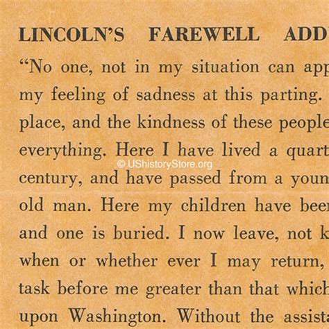 Abraham Lincoln - Farewell Address, Springfield, IL, Feb. 11, 1861 ...