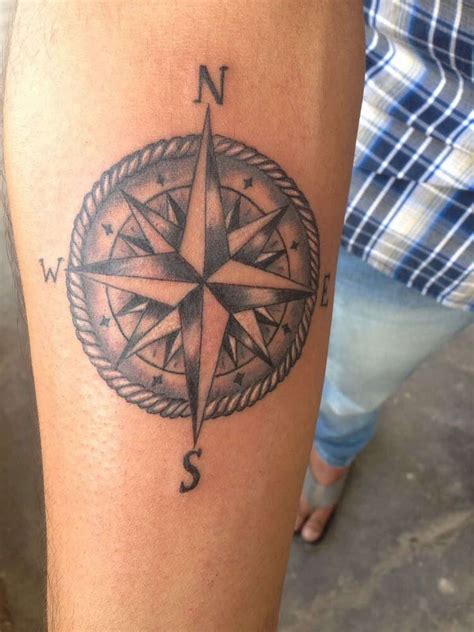 Nautical Compass Tattoo Forearm