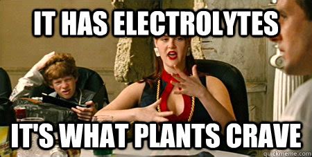 it has electrolytes it's what plants crave - Misc - quickmeme