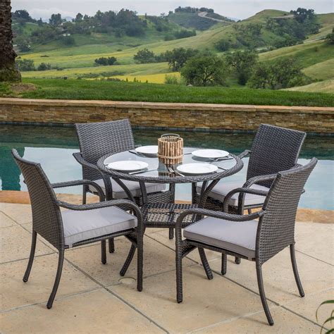 Lakeside 5 Piece Wicker Patio Dining Set - Walmart.com