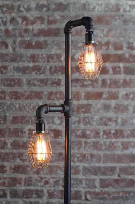 Pipe Floor Lamp Industrial Floor Lamp Edison Bulb - Etsy