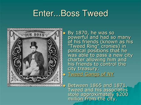 PPT - Boss Tweed: A Political Machine Toppled by a Political Cartoon ...