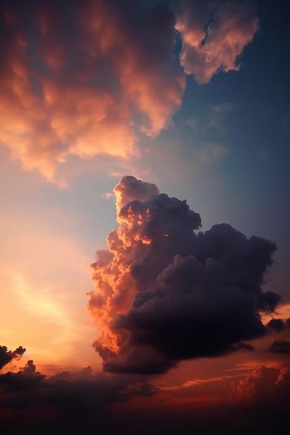 Premium Photo | Beautiful clouds at sunset at skyscraper purple sunset and silhouetted clouds