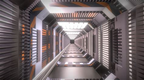 Spaceship Corridor - Download Free 3D model by absolution (@ABSoln) [b4bb89f] - Sketchfab