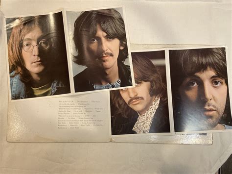 The Beatles - The White Album LP Vinyl 1968 1st Pressing SWBO-101 W/ 4 ...