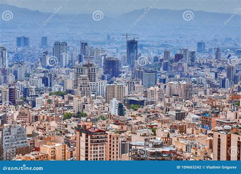 Tehran Capital City of Iran, Cityscape from Lookout Mountain. Editorial ...