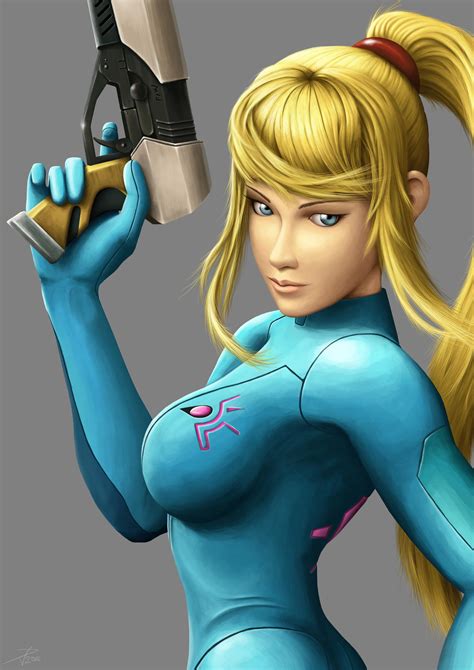 Samus Aran in Zero suit by Melanoa on DeviantArt