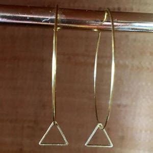 Geometric Hoop Earrings - Etsy UK