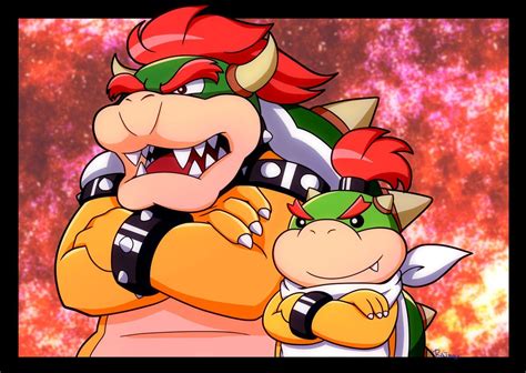 Bowser & Bowser Jr. by @LemonLime146 | Arte de animación, Caricaturas viejas, Dibujos molones