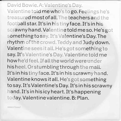 David Bowie – Valentine's Day Lyrics | Genius Lyrics