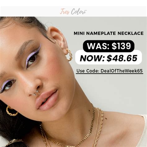 Hey Tres Colori, The mini name necklace is officially the deal of the week! - Tres Colori