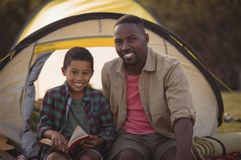 The father and son outdoor camping Stock Photo 01 free download