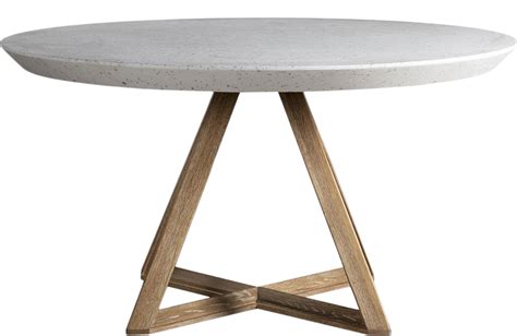 Rayver Dining Table Round Nougat Natural Oak Wood on Chairish.com | Outdoor dining table, Dining ...