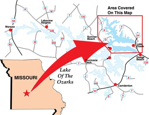 Lake of the Ozarks-Northeast (Milemarker 17 to Bagnell Dam) Fishing Map