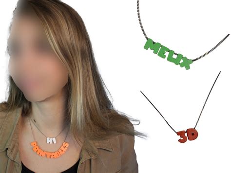 Customizable name necklace por Melix | Descargar modelo STL gratuito | Printables.com