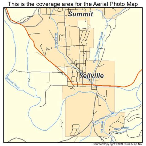 Aerial Photography Map of Yellville, AR Arkansas