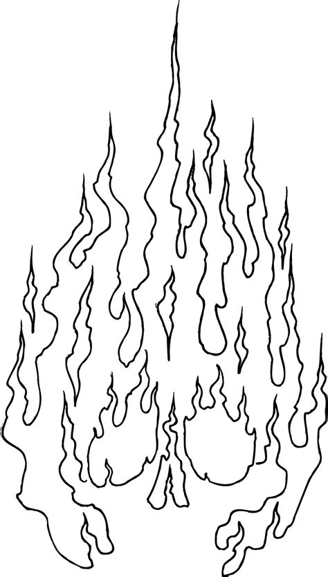 Flames clipart line drawing, Flames line drawing Transparent FREE for ...