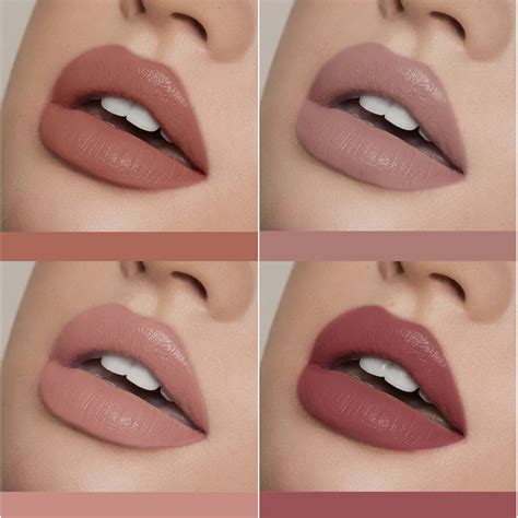 Nude Matte Lip Gloss Makeup Waterproof Velvet Liquid Lipstick Lips Cosmetics Long lasting Lip ...