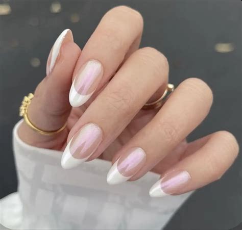 French Chrome Nails 💅🏻Spring Nail Ideas🤍 | Gallery posted by nicole | Lemon8