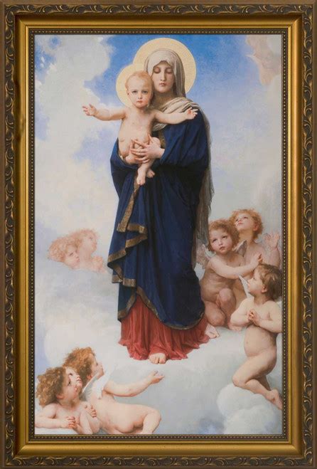 Our Lady of the Angels - Gold Framed Art - Catholic to the Max - Online Catholic Store