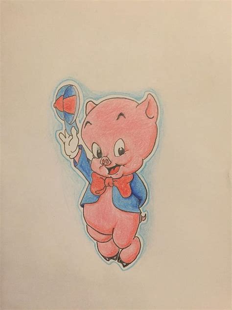 Porky pig Drawing by Gabriel Dezotell - Fine Art America