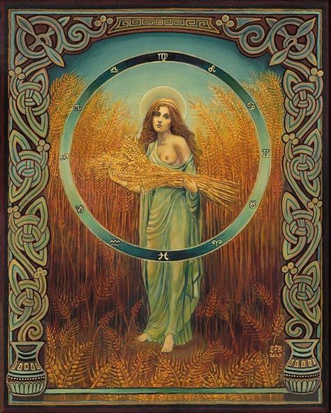 Mythological Goddess Art by Emily Balivet | Goddess art, Ceres goddess, Goddess of grain