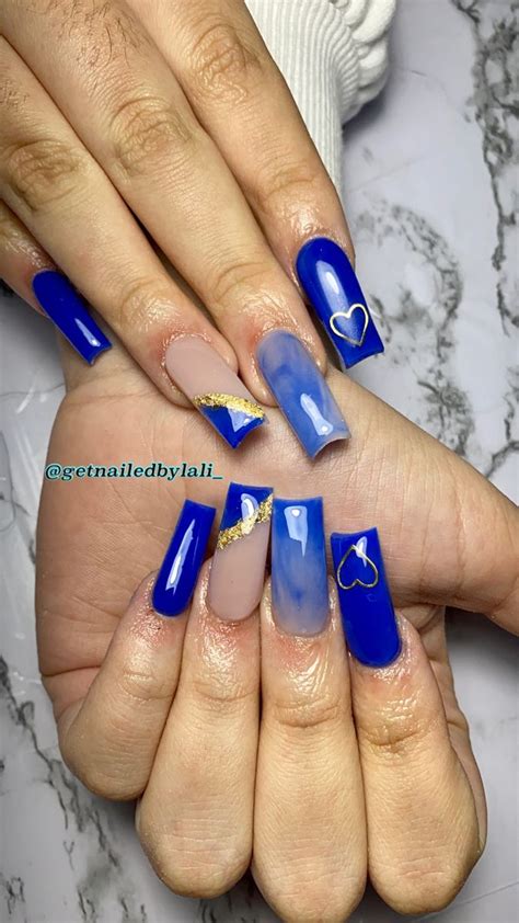 Royal Blue Nails | Blue acrylic nails, Blue nails, Royal blue nails