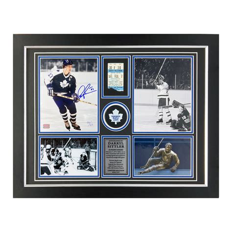 Darryl Sittler Signed 10-Point NHL Record Game Photo // Toronto Maple ...