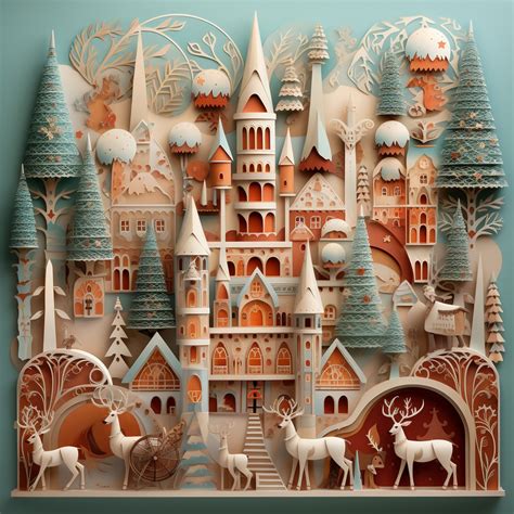 Whimsical Christmas Papercraft Art Free Stock Photo - Public Domain Pictures