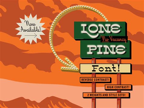 Lone Pine Font is Here! by Amy Hood for Hoodzpah on Dribbble