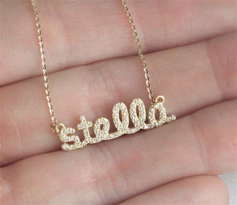 14K Gold Diamond Name Necklace - uReadThis